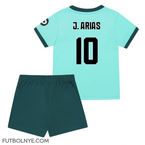 Camiseta Wolves Jhon Arias #10 Visitante Equipación para niños 2025-26 manga corta (+ pantalones cortos)